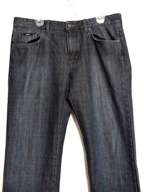 Hugo Boss Mens 36x28 "Kansas" Stretch Denim Jeans Straight Leg Reg Fit *NO TAG